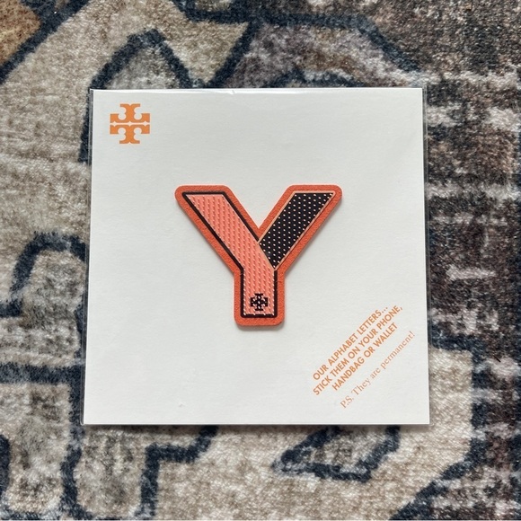 Tory Burch Accessories - NEW‎ Tory Burch Alphabet Letter Y orange black